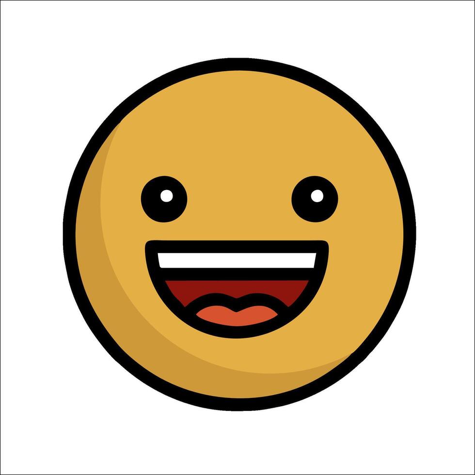A smiling emoticion with a big smile vector