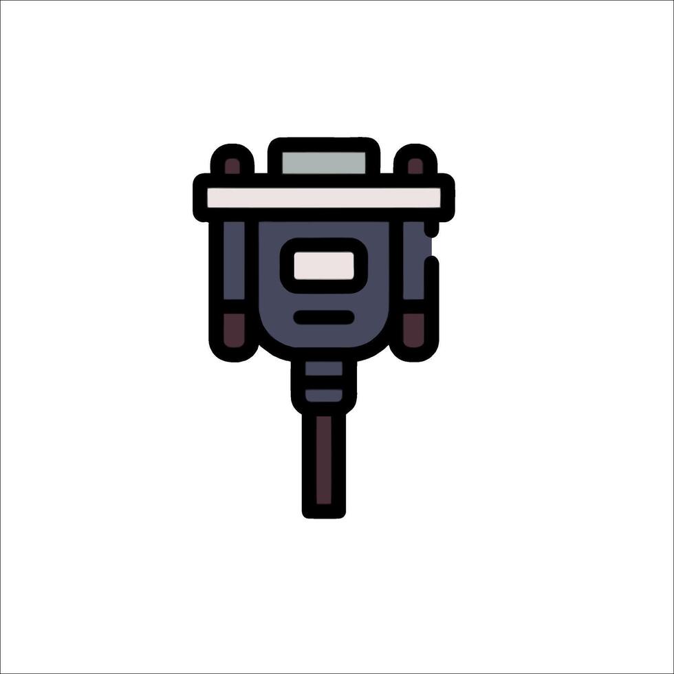 A black and white drawing of a plug vector