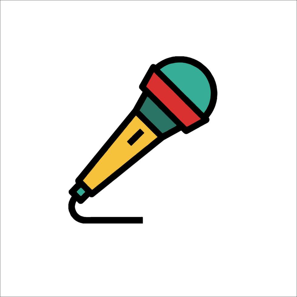 A microphone icon on a white background vector