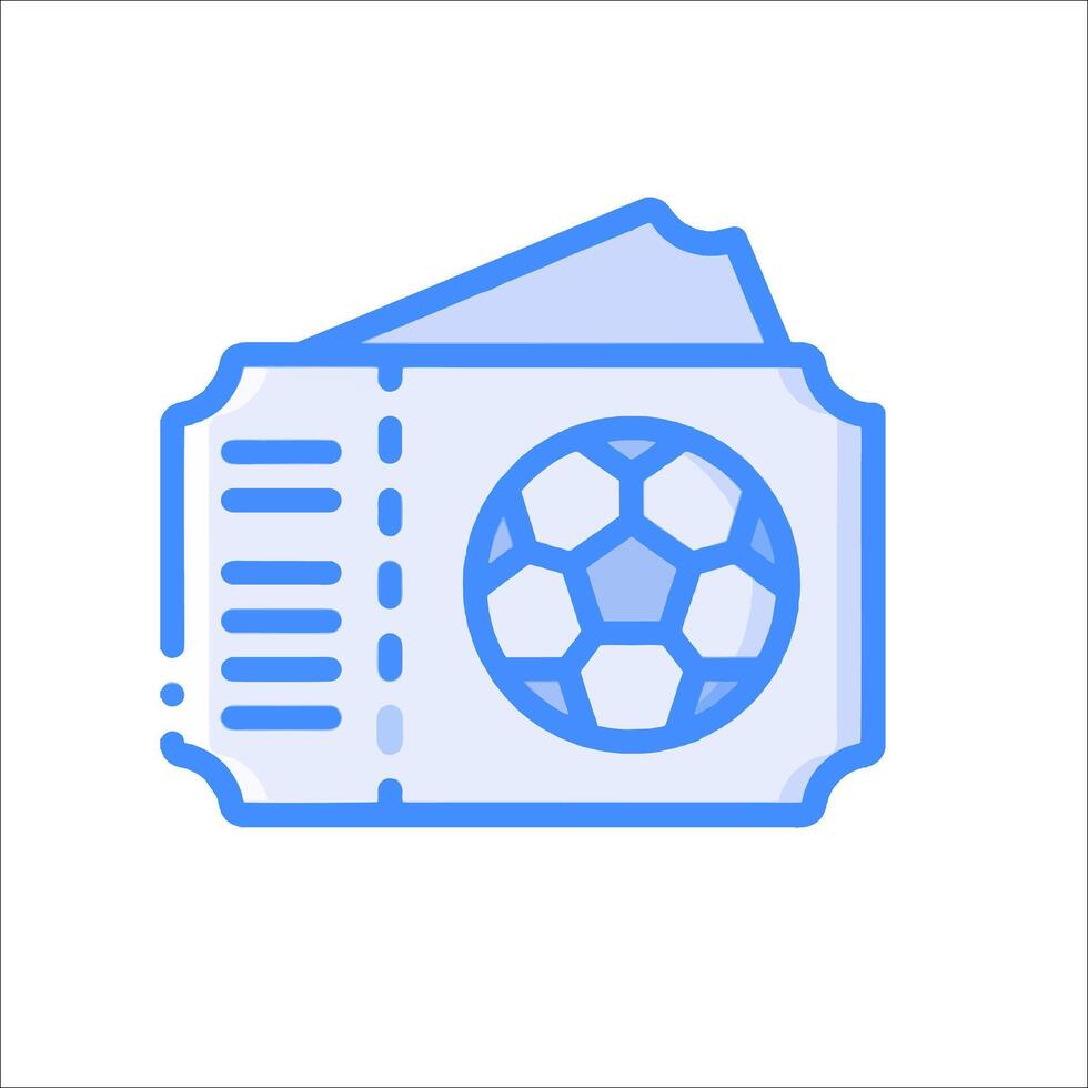 A ticket with a soccer ball on it vector