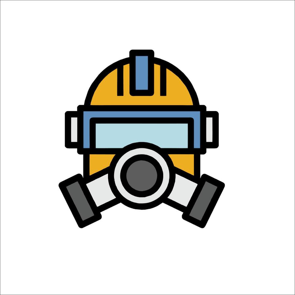 A gas mask icon on a white background vector