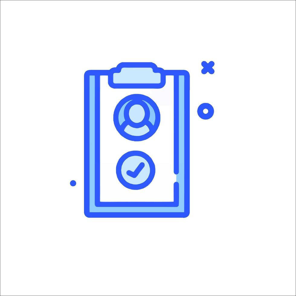 A clipboard icon with a check mark on it vector