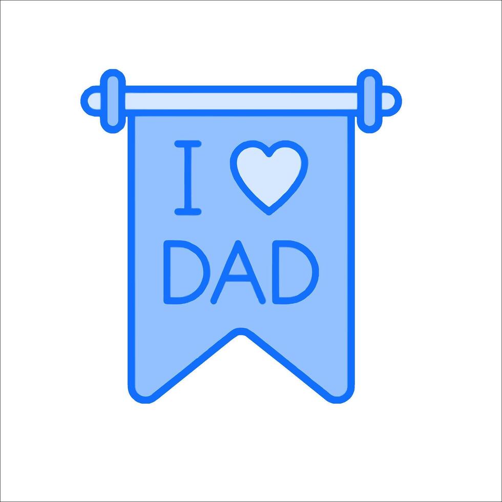 I love dad line icon illustration vector