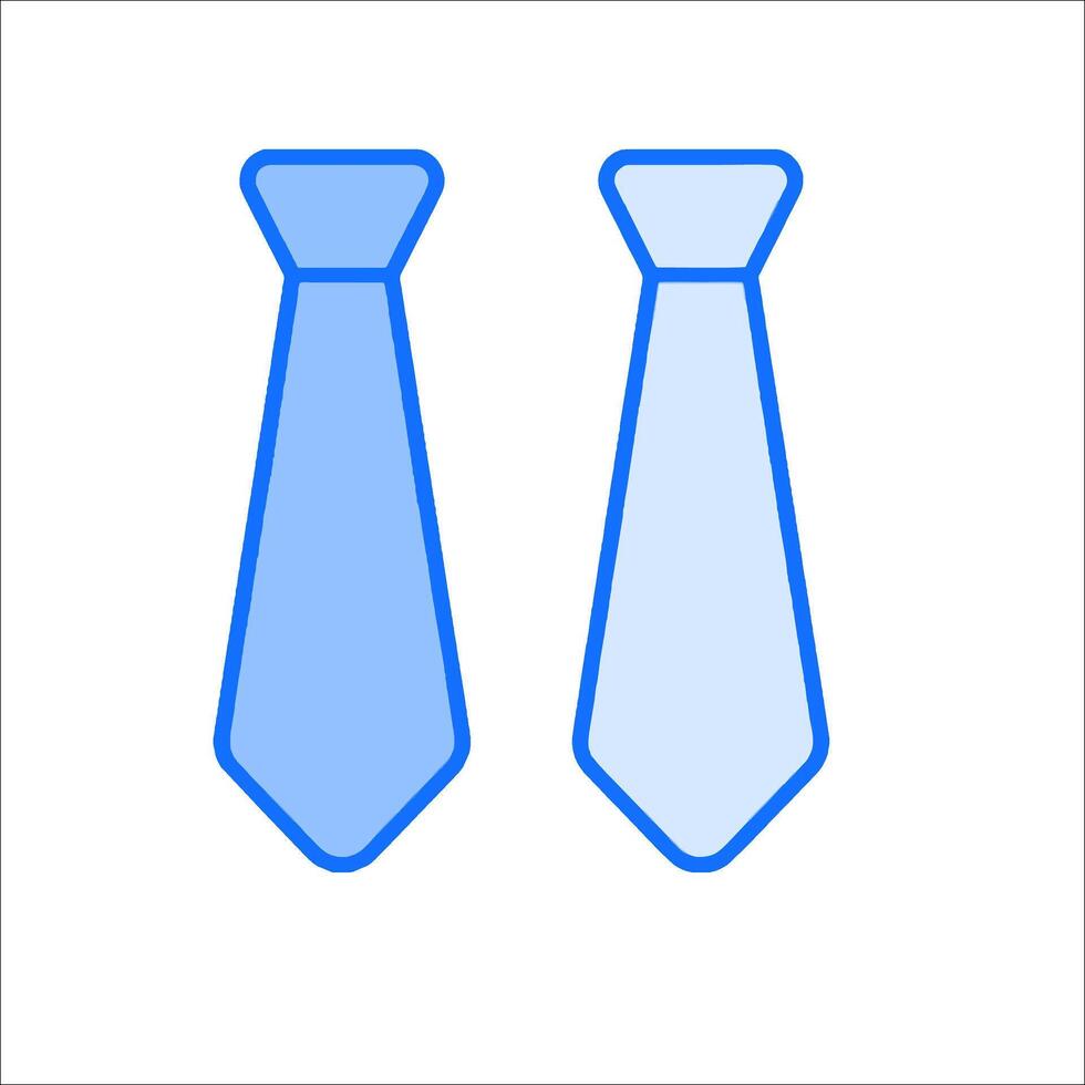 Two blue ties on a white background vector