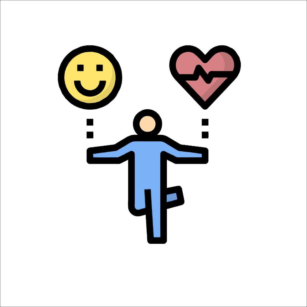 A man is running with a heart and smiley face vector