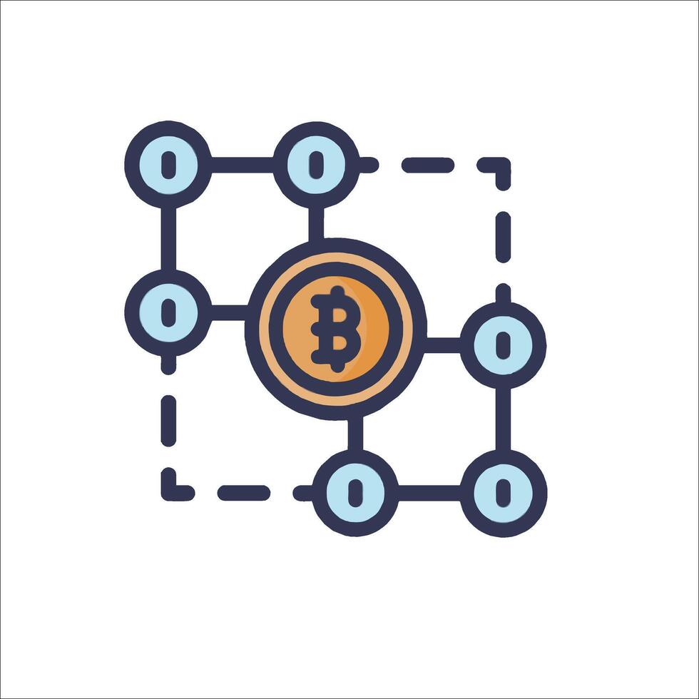 Bitcoin icon, isolated on white background vector