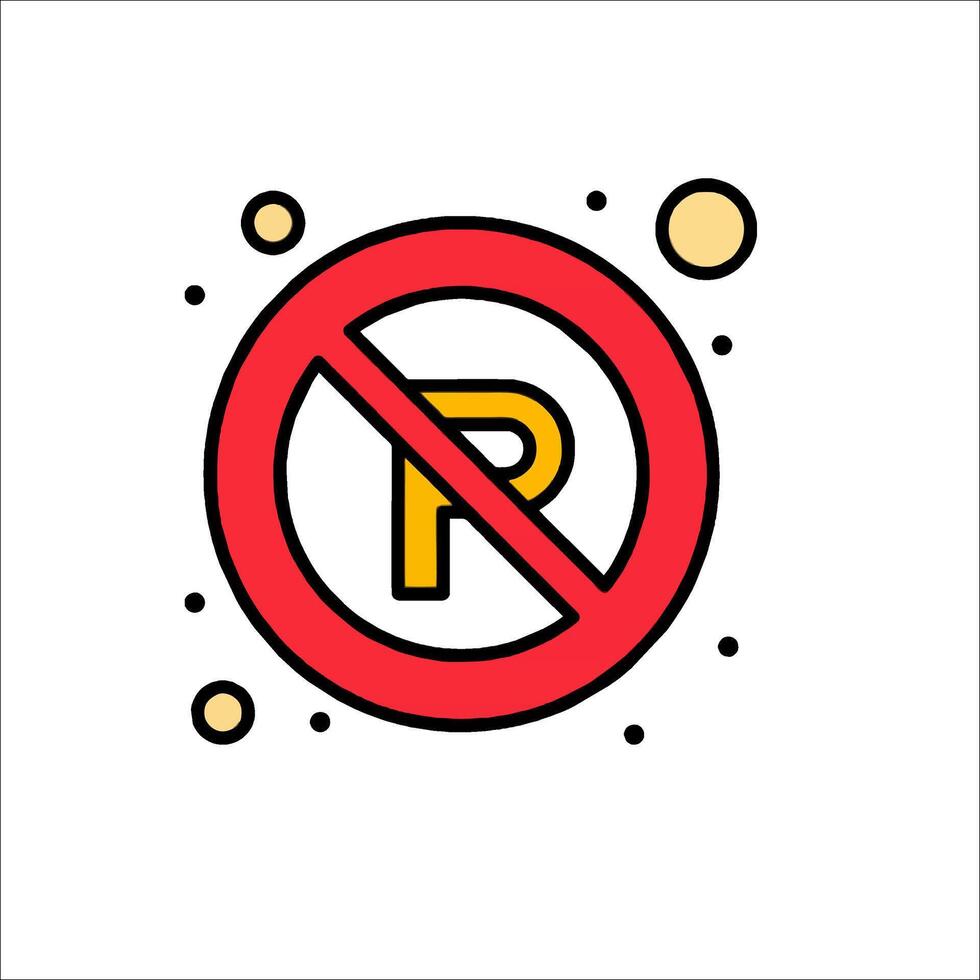 No parking sign illustration vector