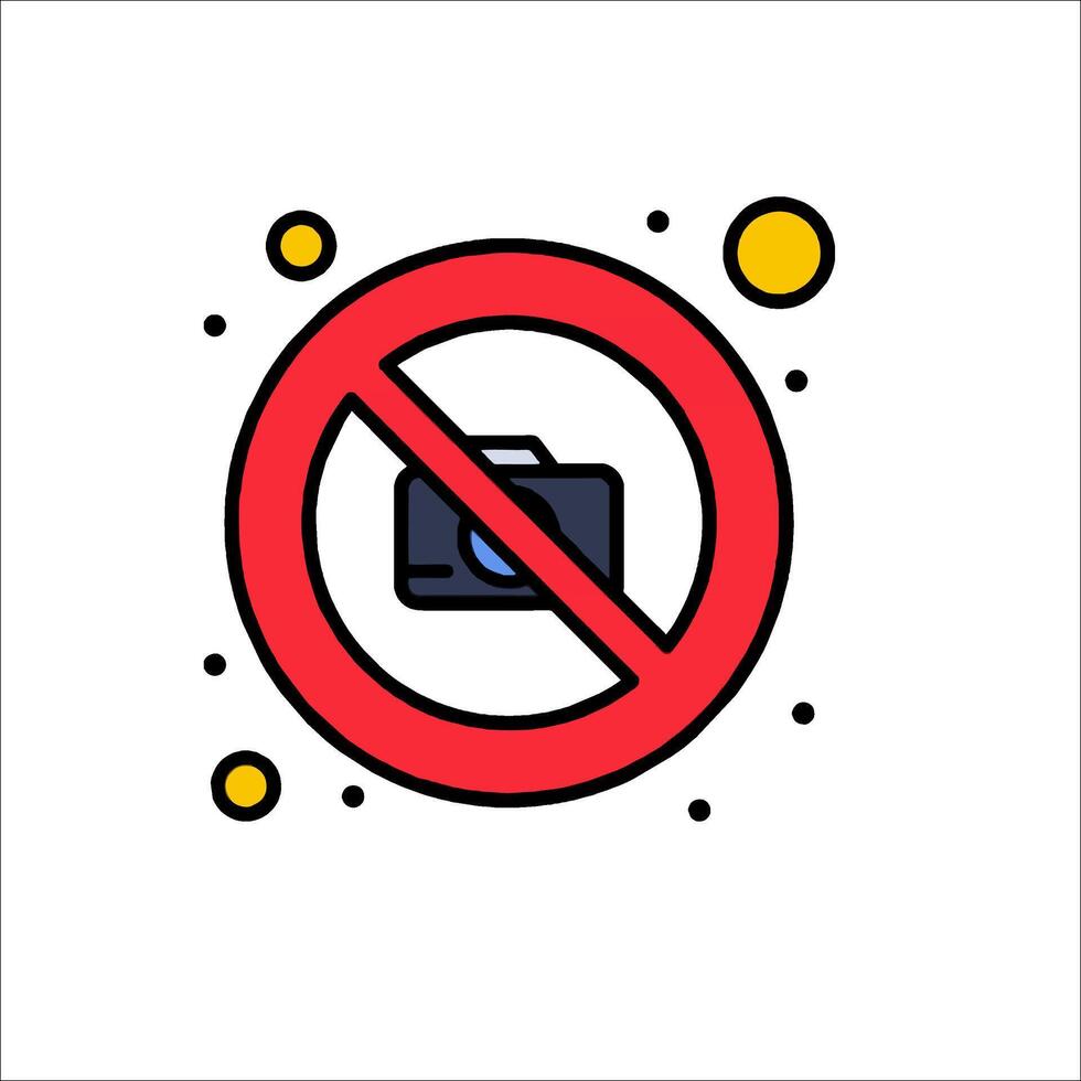 No photography sign illustration vector
