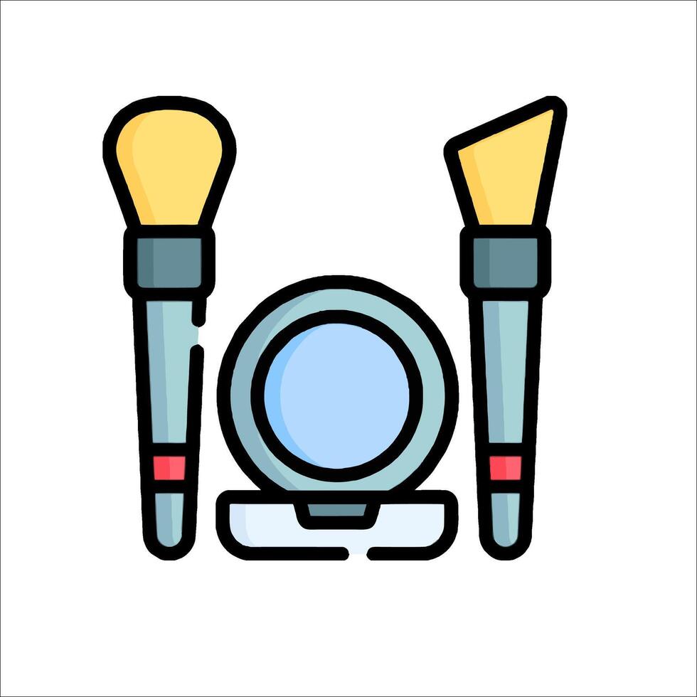 Makeup brushes icon illustration vector