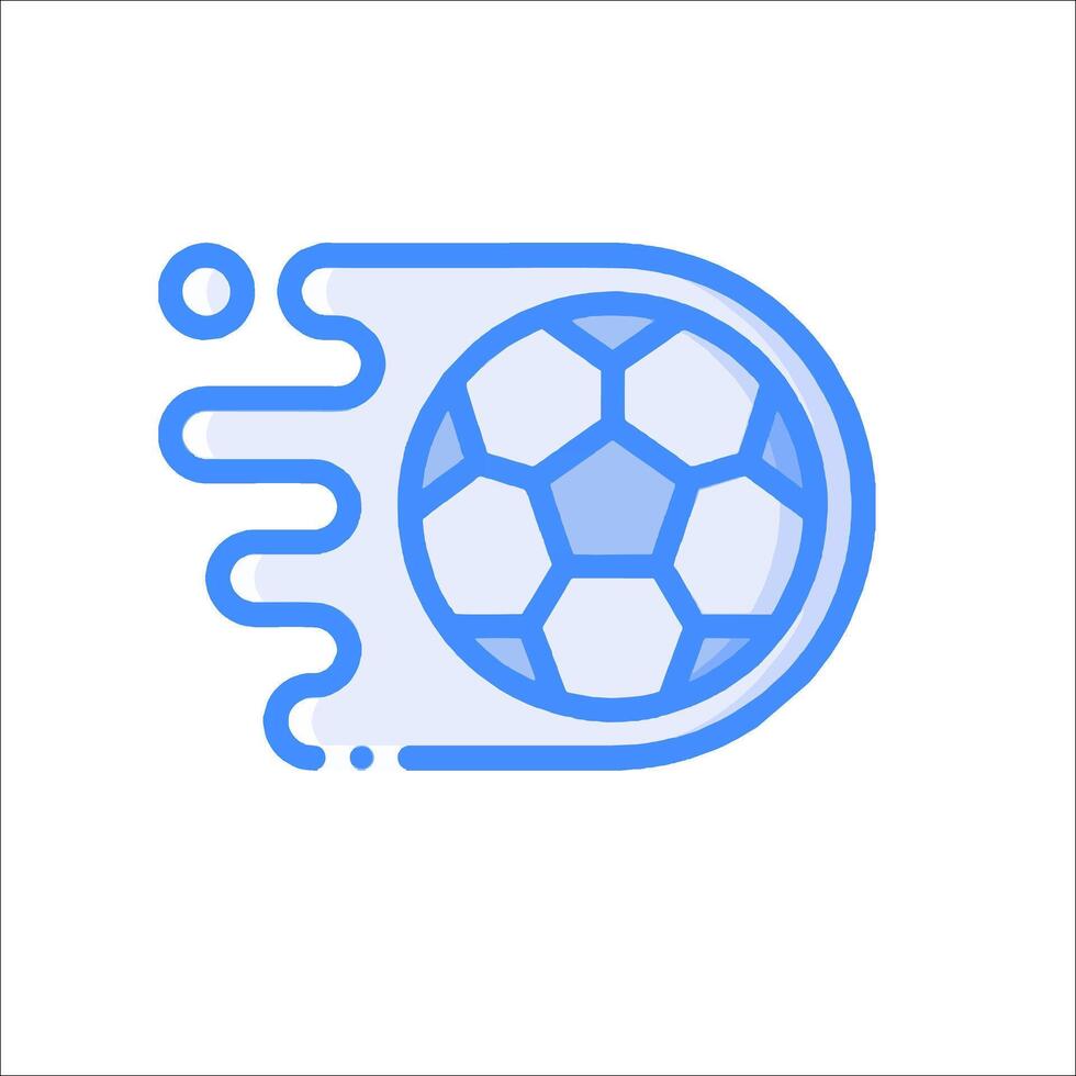 A soccer ball is moving in a line on a white background vector