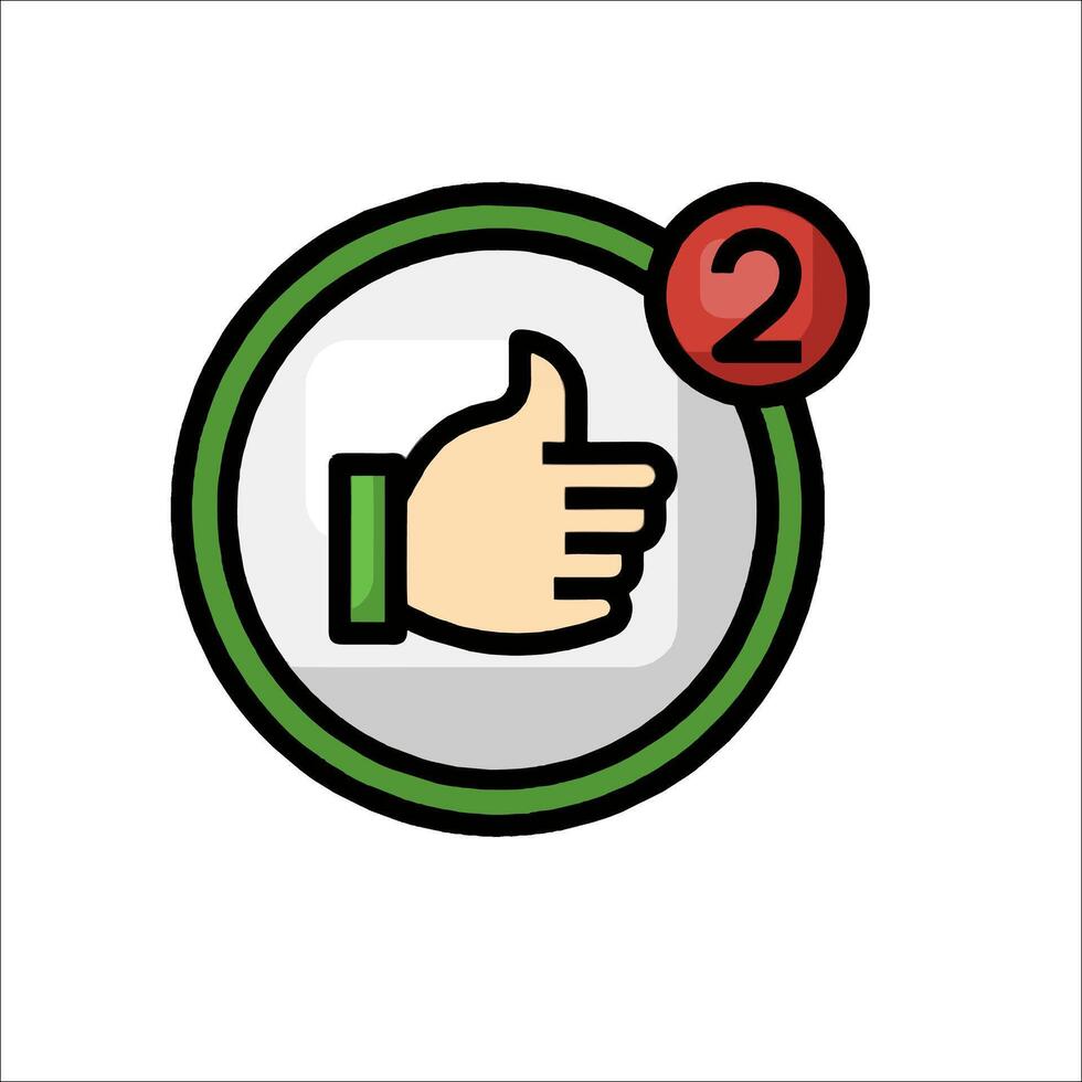A thumbs up icon with a thumbs up sign vector