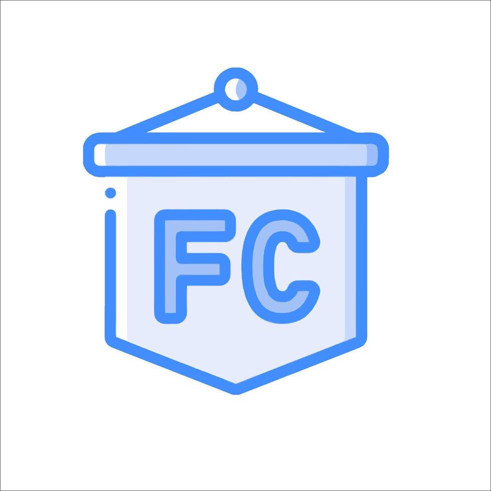 The fc logo in blue and white vector