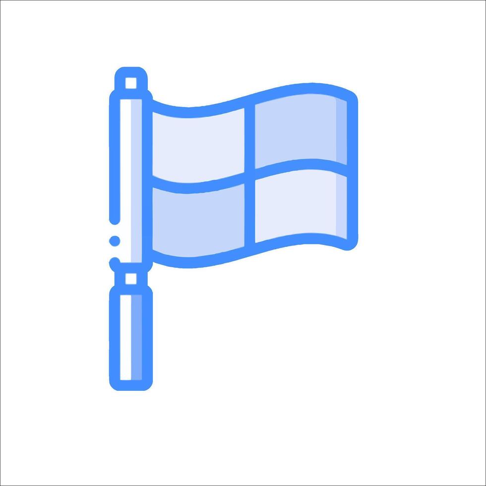 A blue and white flag with a blue and white cross vector