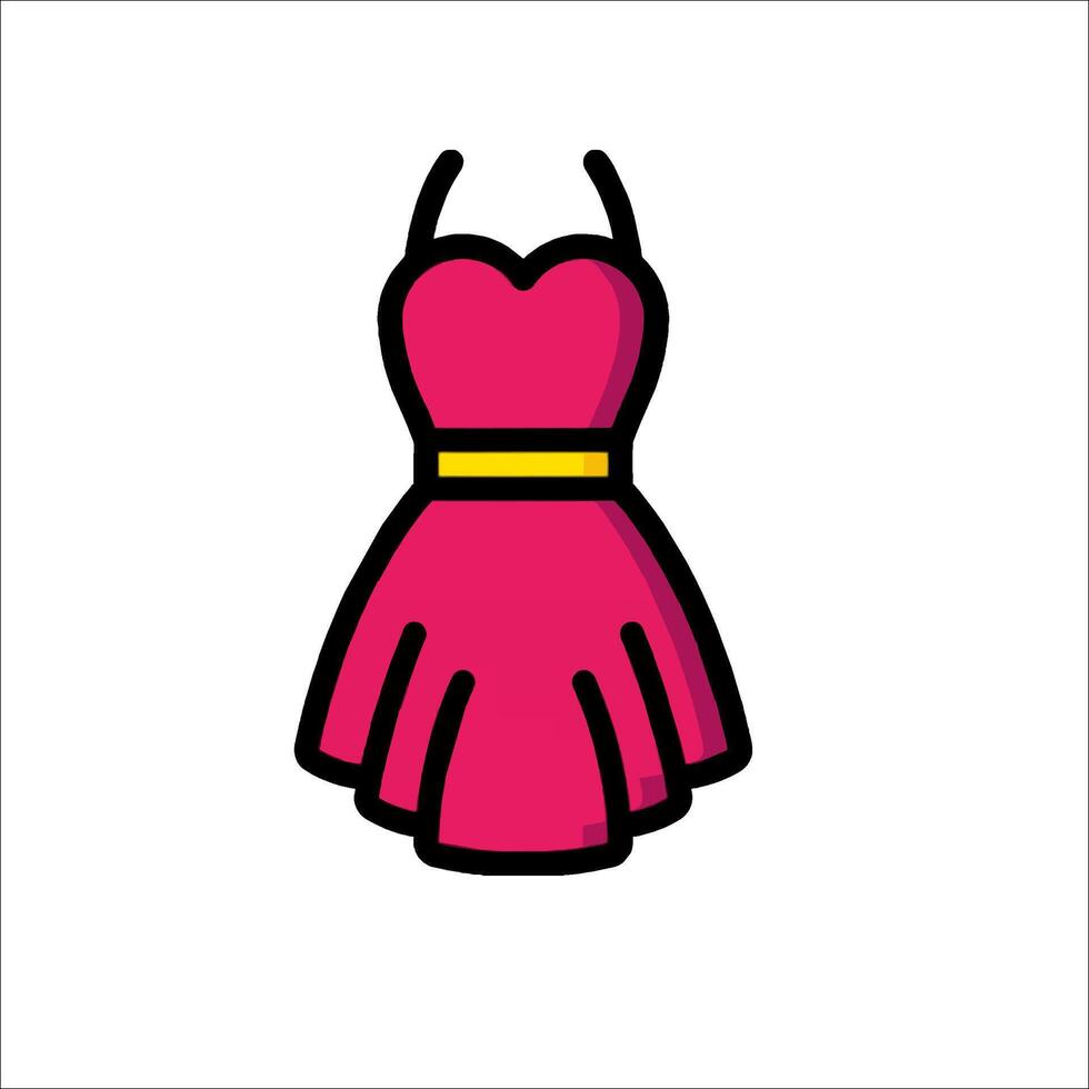 A dress icon on a white background vector