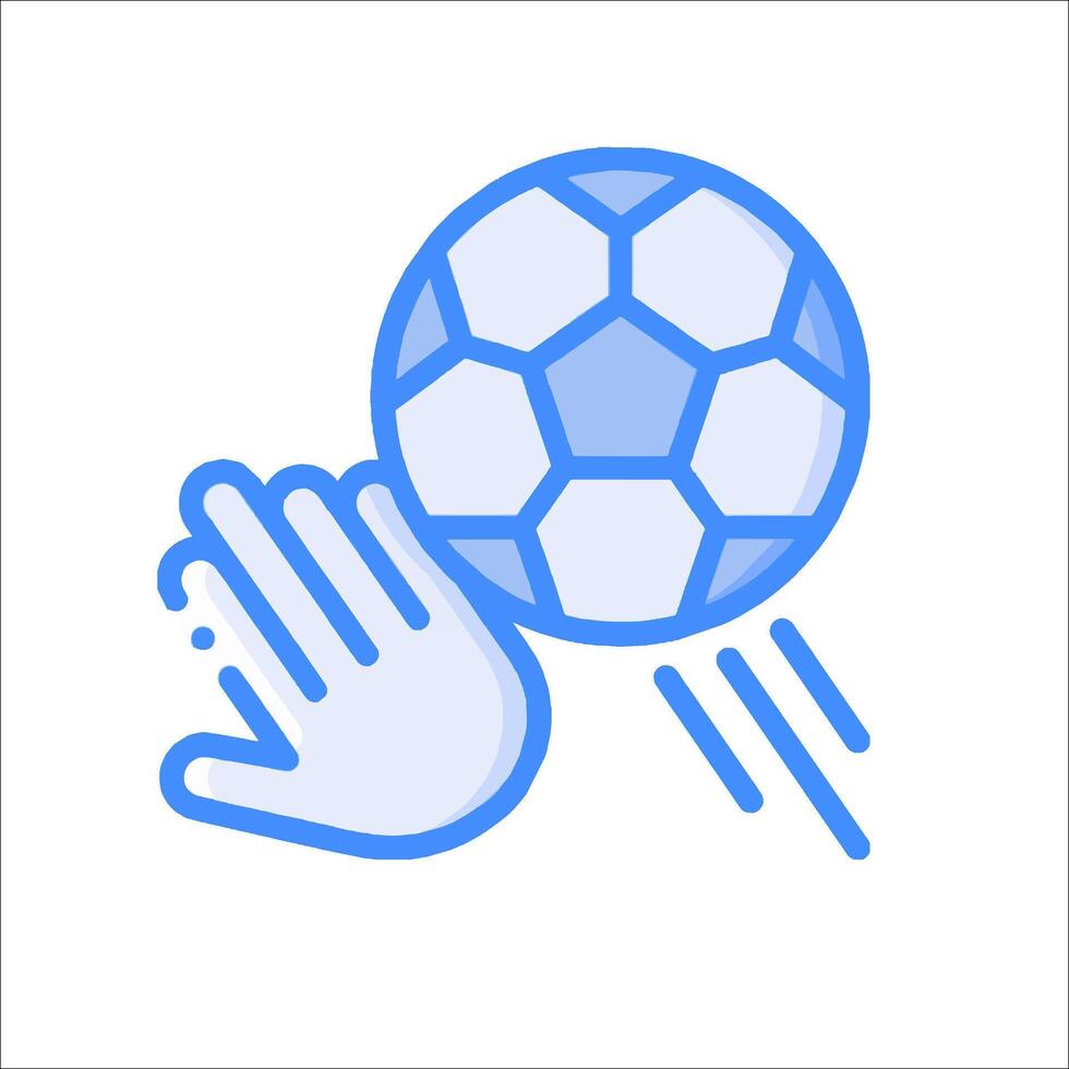 A hand reaching for a soccer ball vector