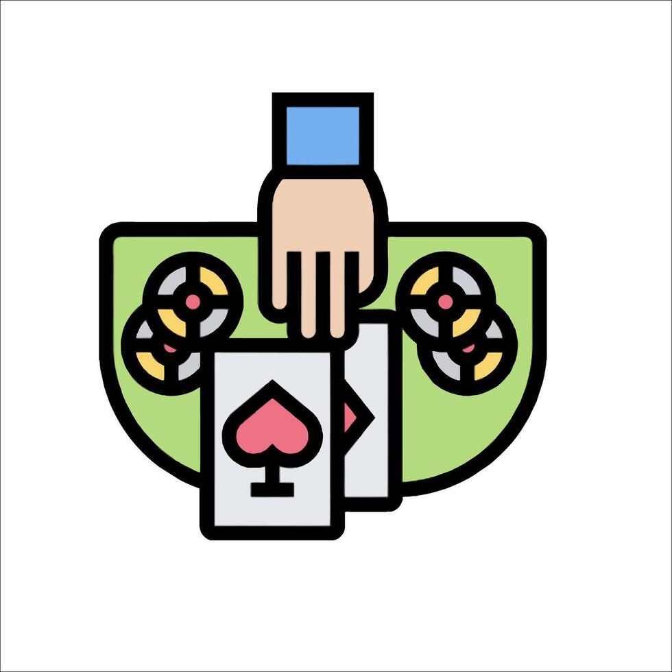 A hand holding a deck of cards and a hand holding a deck of cards vector