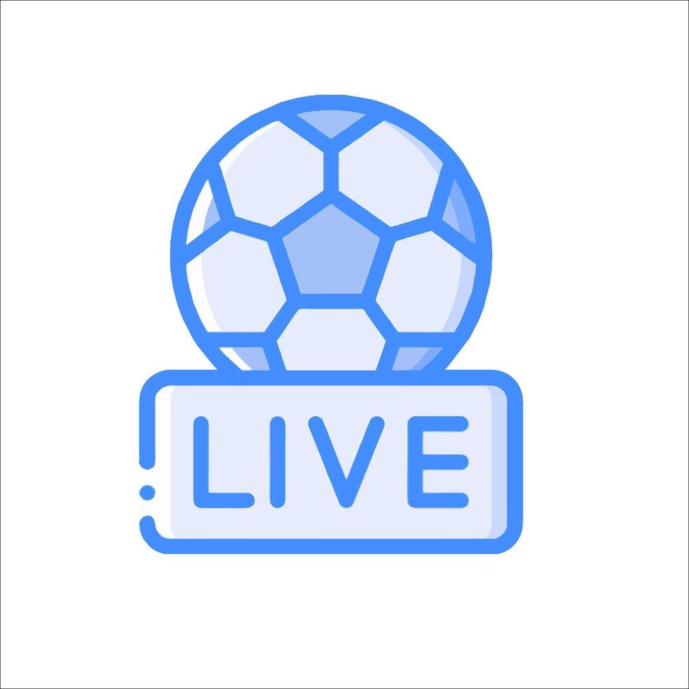 Live football match on the screen vector