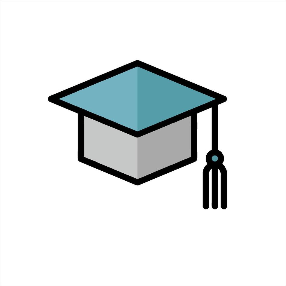 Graduation cap icon illustration vector