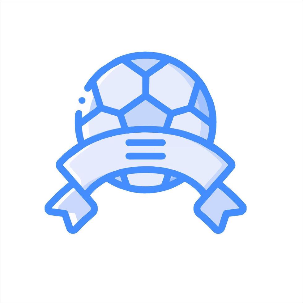 A soccer ball with a ribbon and a ribbon vector