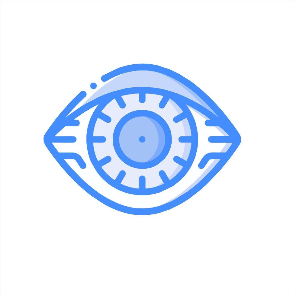 An eye icon with a clock on it vector