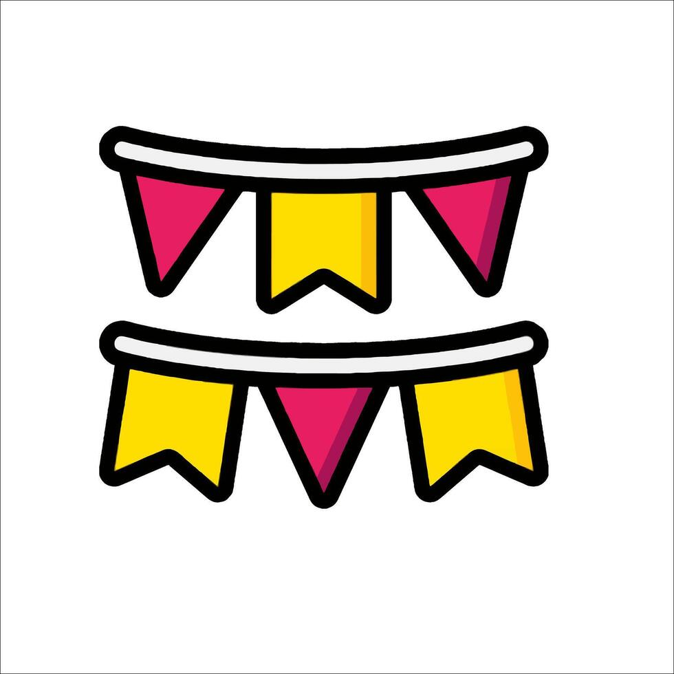 A banner with two flags on it vector