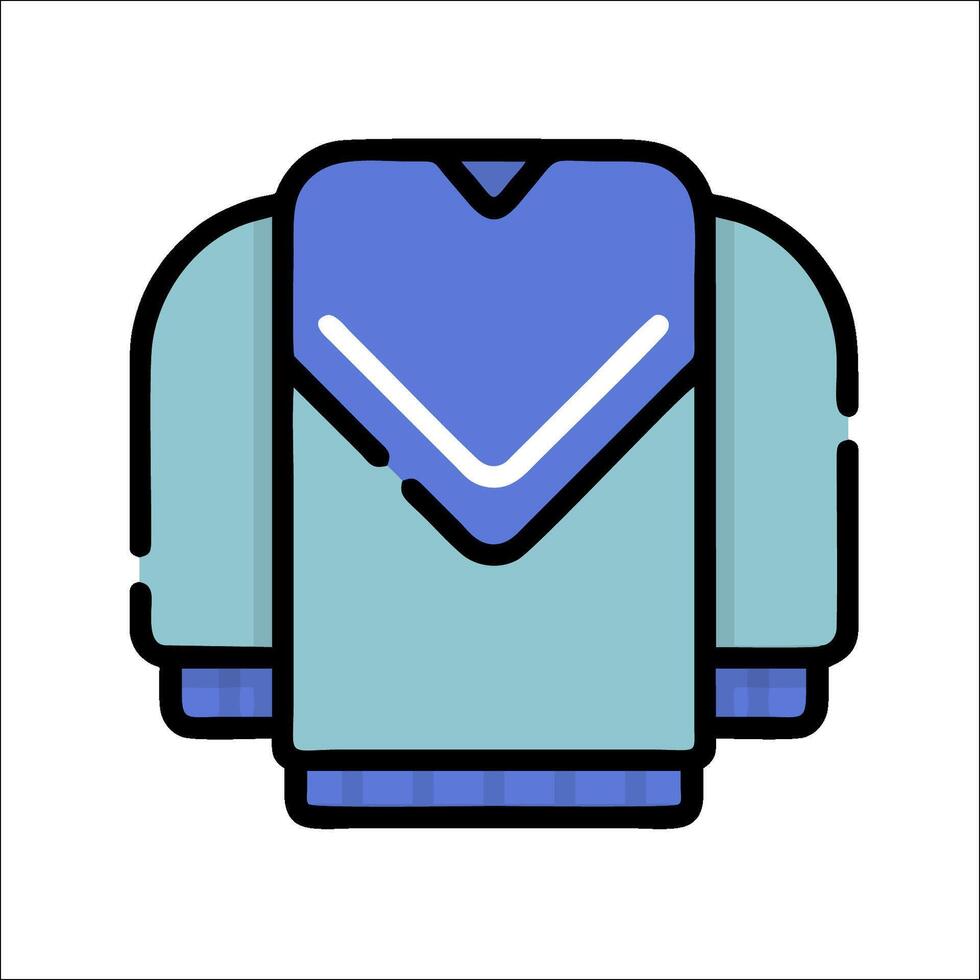 A blue sweater with a blue bow on it vector