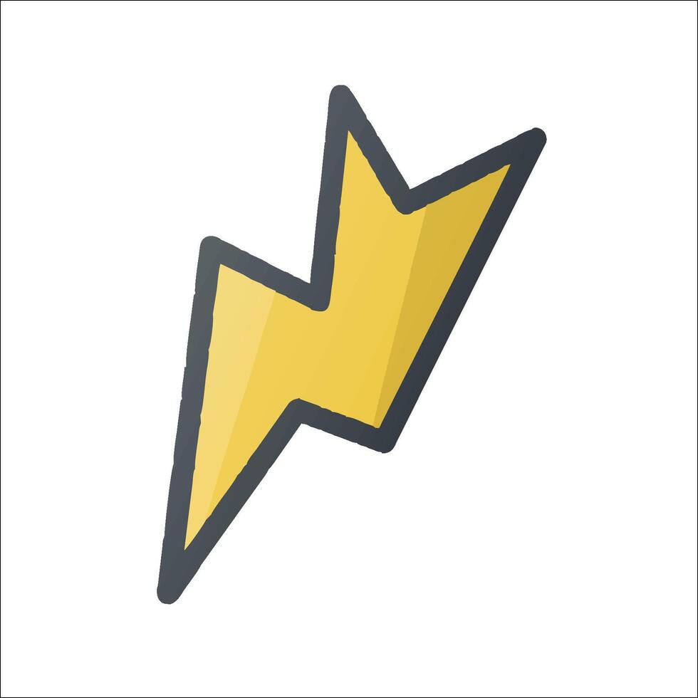 A lightning bolt icon on a white background vector