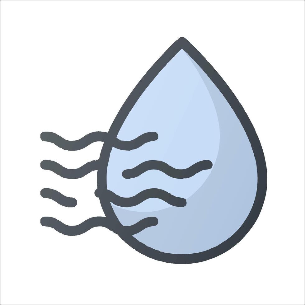 Water drop icon illustration vector