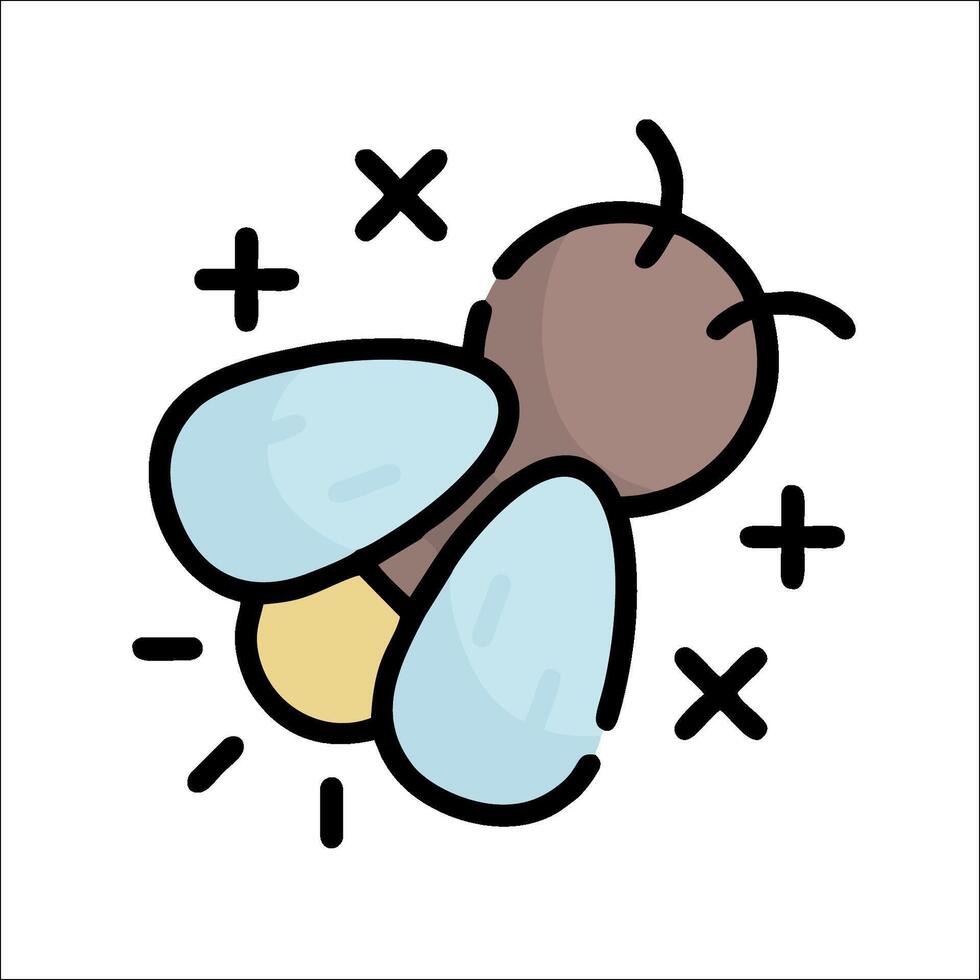 A cartoon bee with a number of dots on it vector
