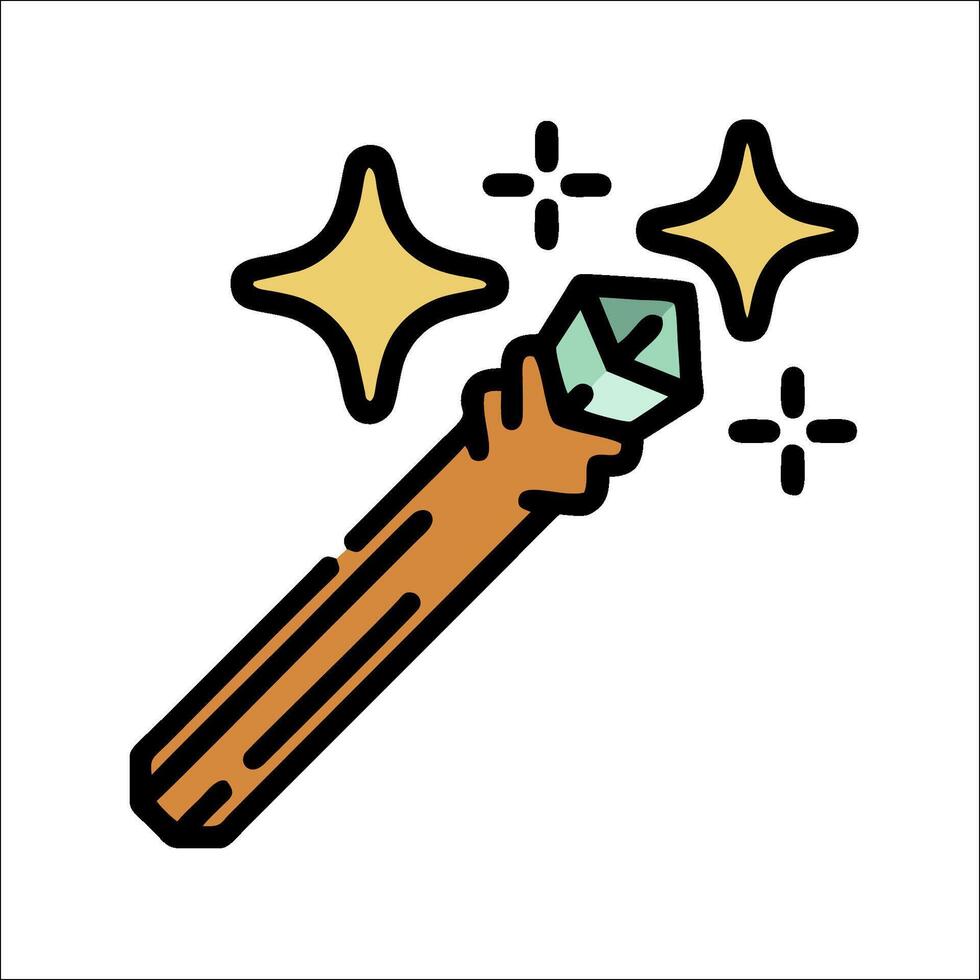 Magic wand icon illustration vector