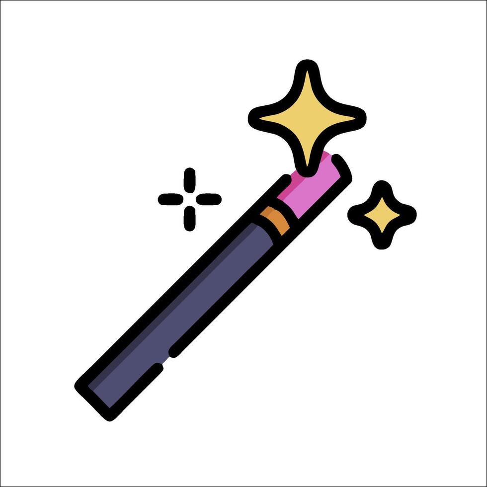 Magic wand icon illustration vector
