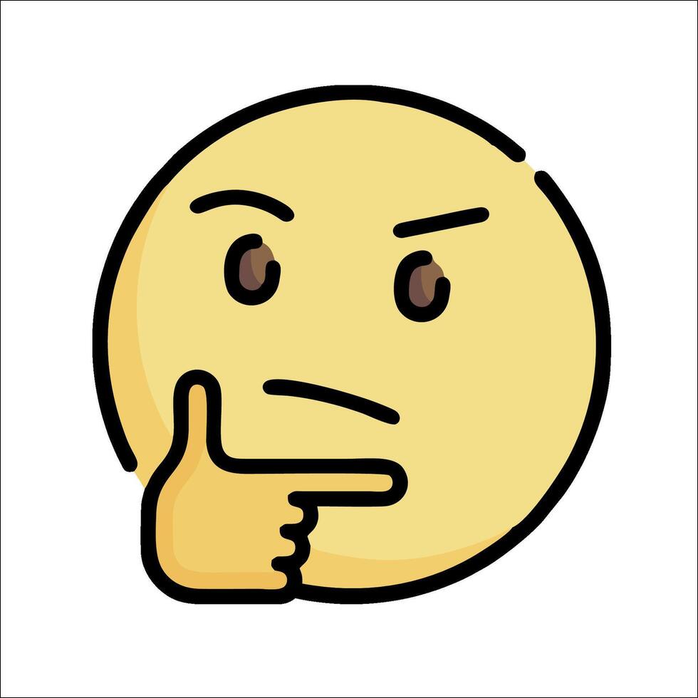 A cartoon emoticion with a finger pointing up vector