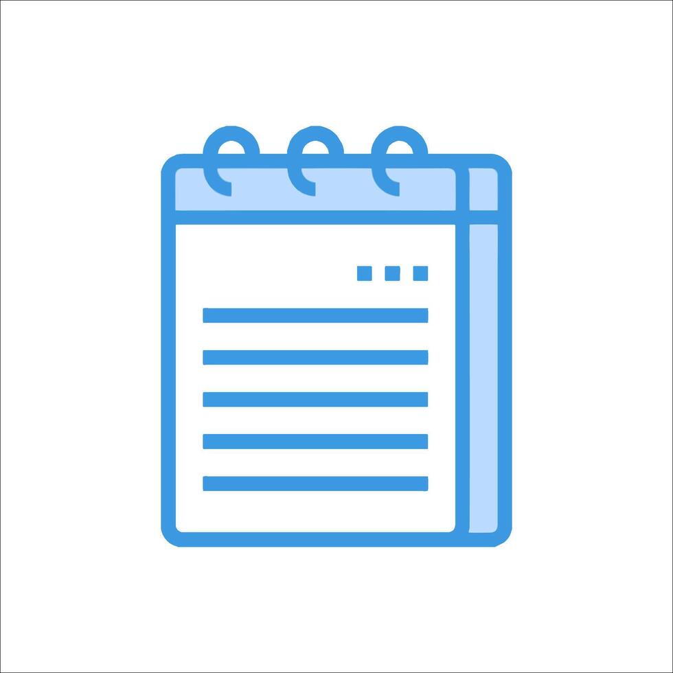 A notebook icon on a white background vector