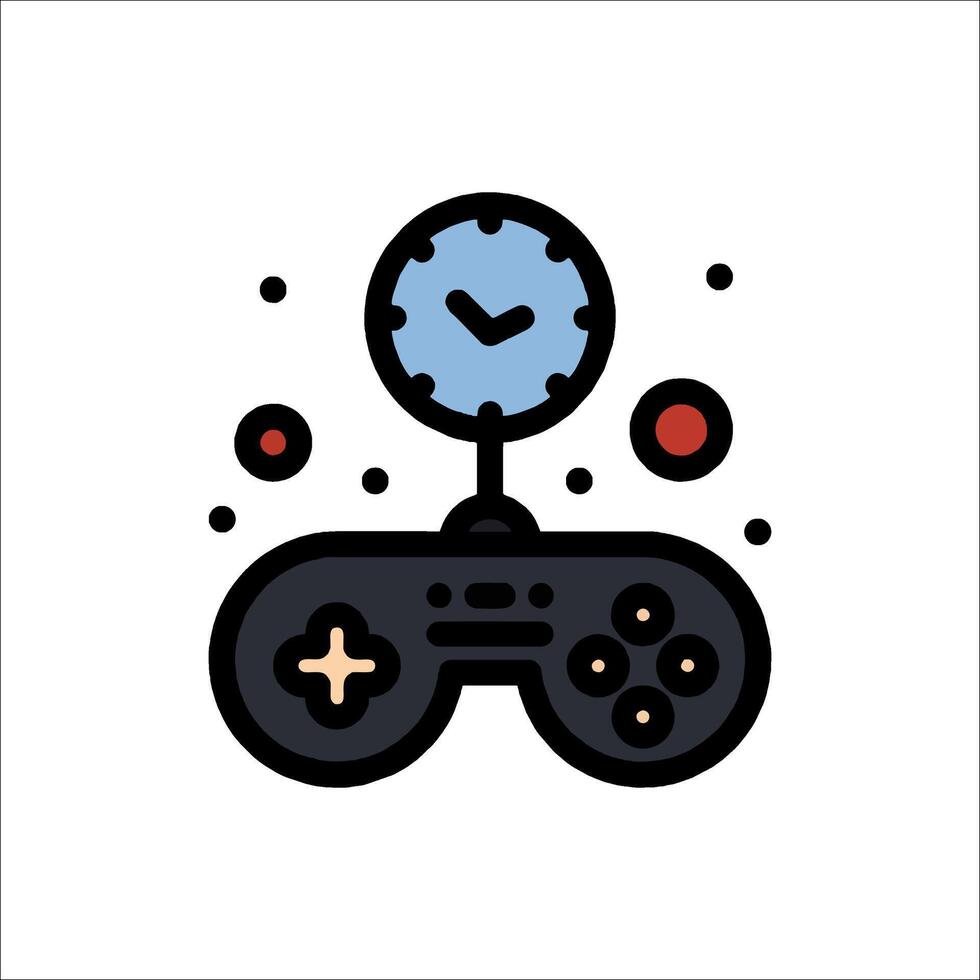 A game controller with a clock on top vector