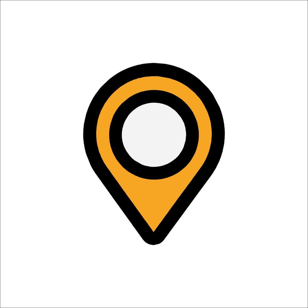 A location marker icon on a white background vector