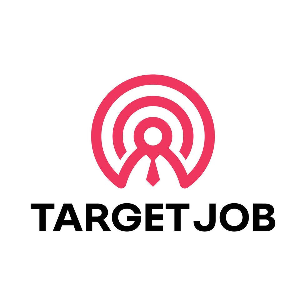 target job flat minimalist logo design vector