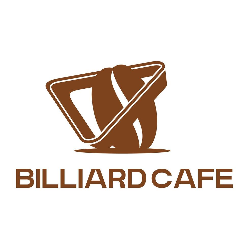 billiard cafe flat minimalist logo design vector