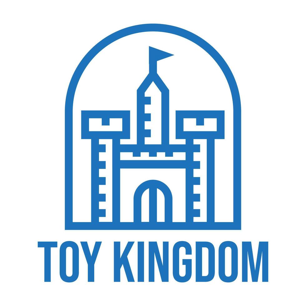 toy kingdom flat minimalist logo design vector