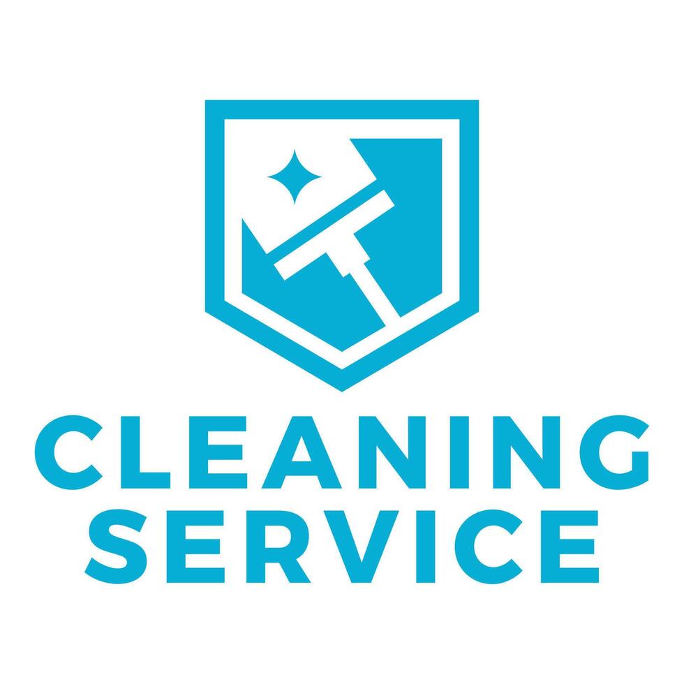 cleaning service flat minimalist logo design vector