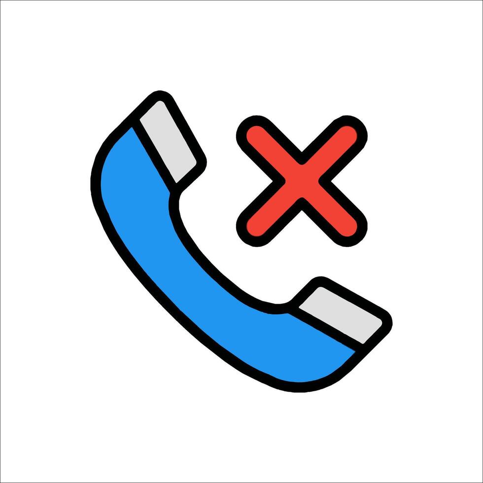 A phone with a red x on it vector