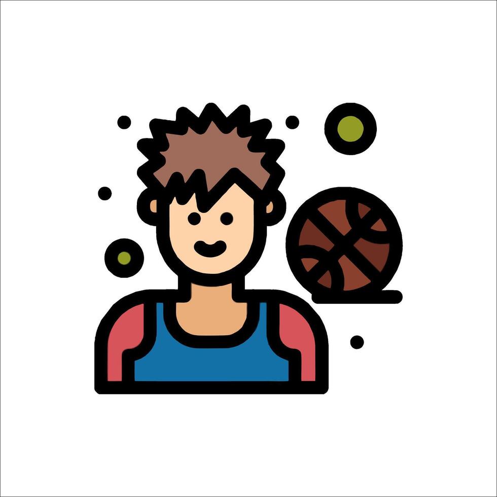 Basketball player icon illustration vector