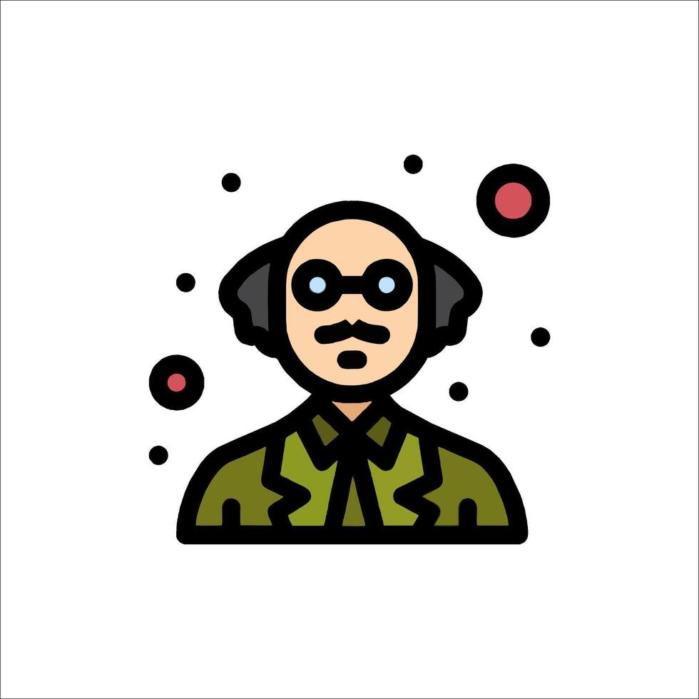 A man with glasses and a mustache vector