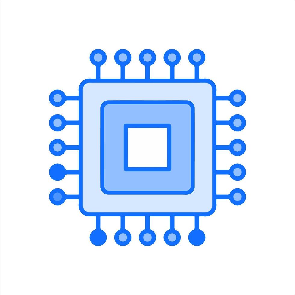 A computer processor icon on a white background vector