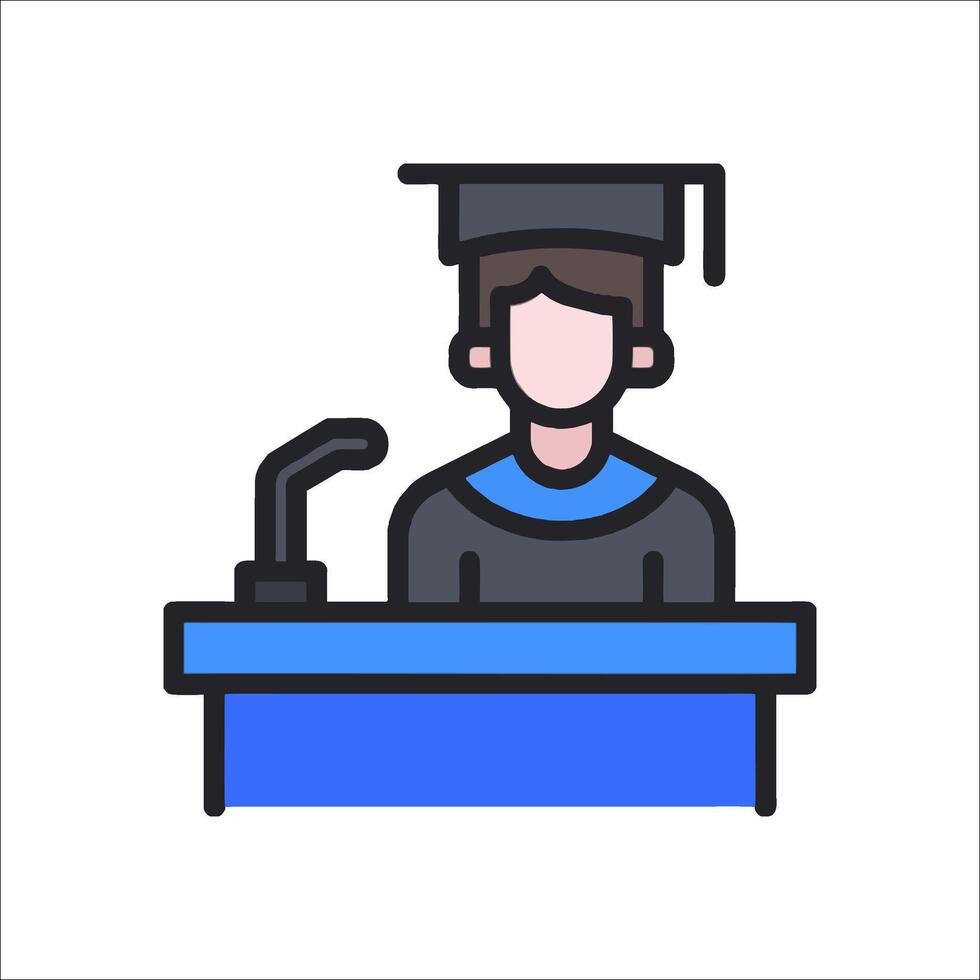 Graduation speech icon, graduation speech, graduation speech, graduation speech, graduation speech, graduation speech vector