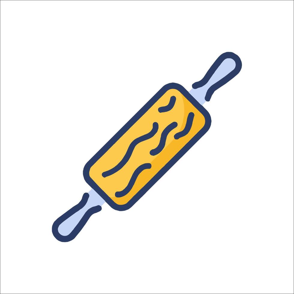 A rolling pin icon on a white background vector