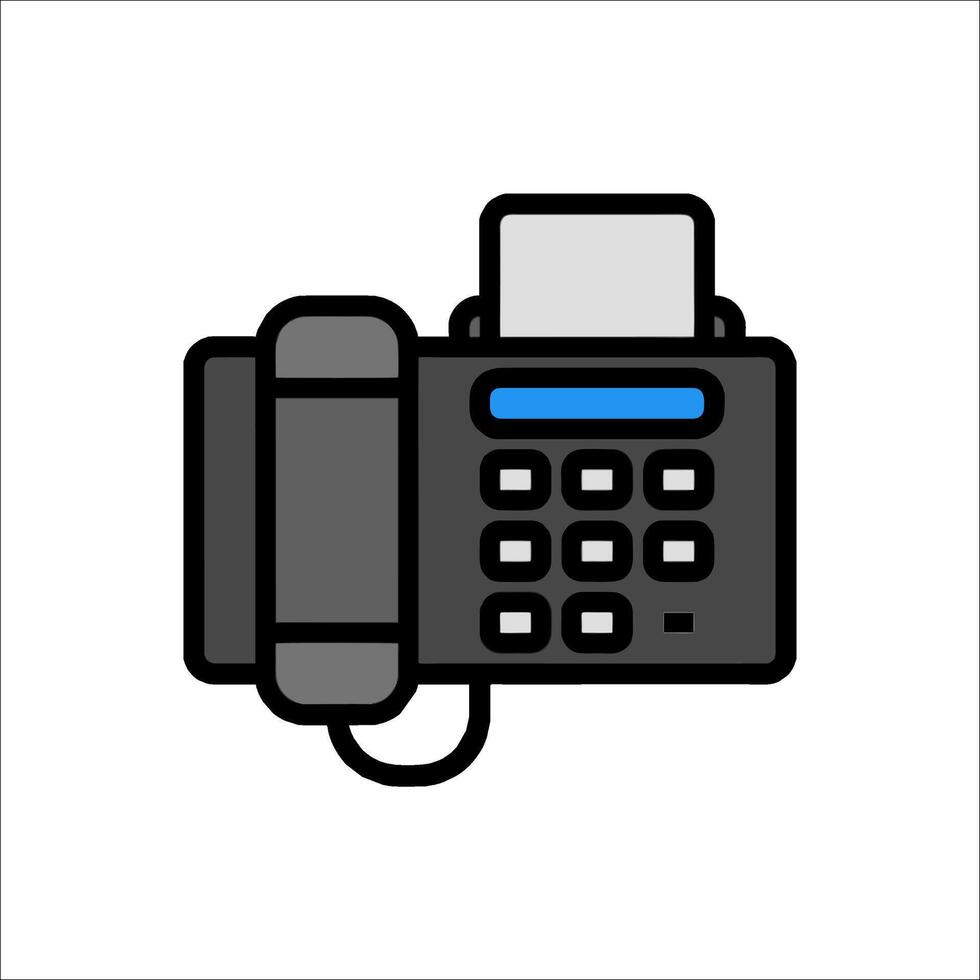 Fax machine icon vector