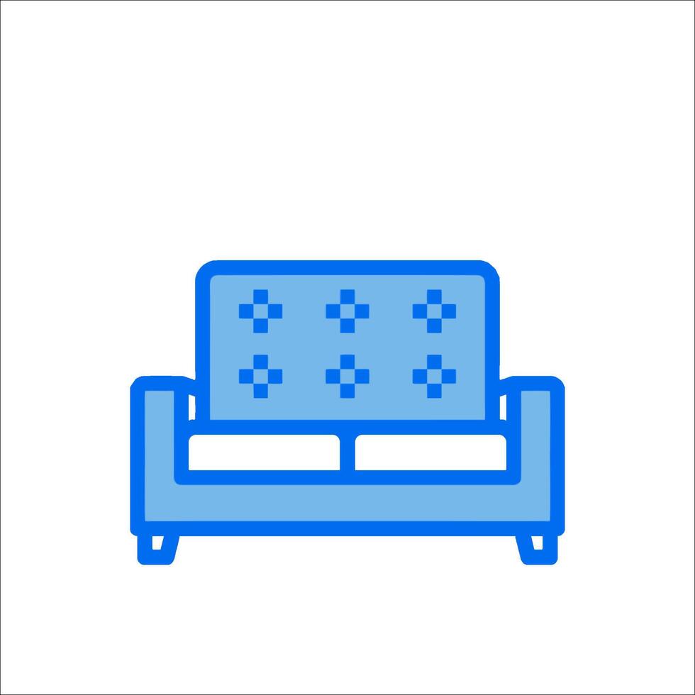 A couch icon on a white background vector