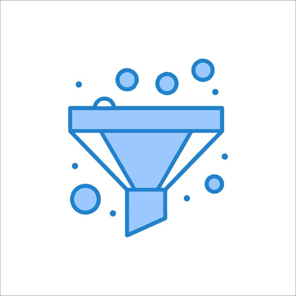 A funnel with bubbles coming out of it vector