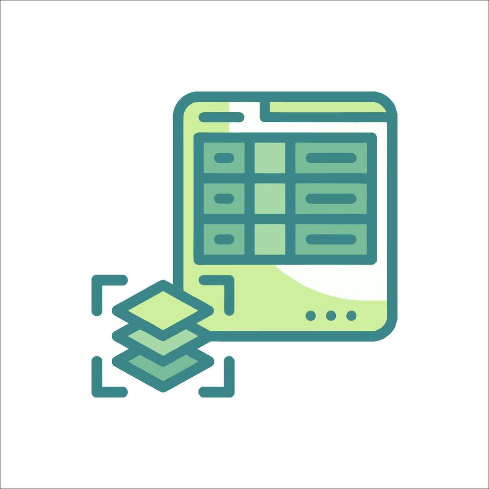 A tablet with a stack of books on it vector