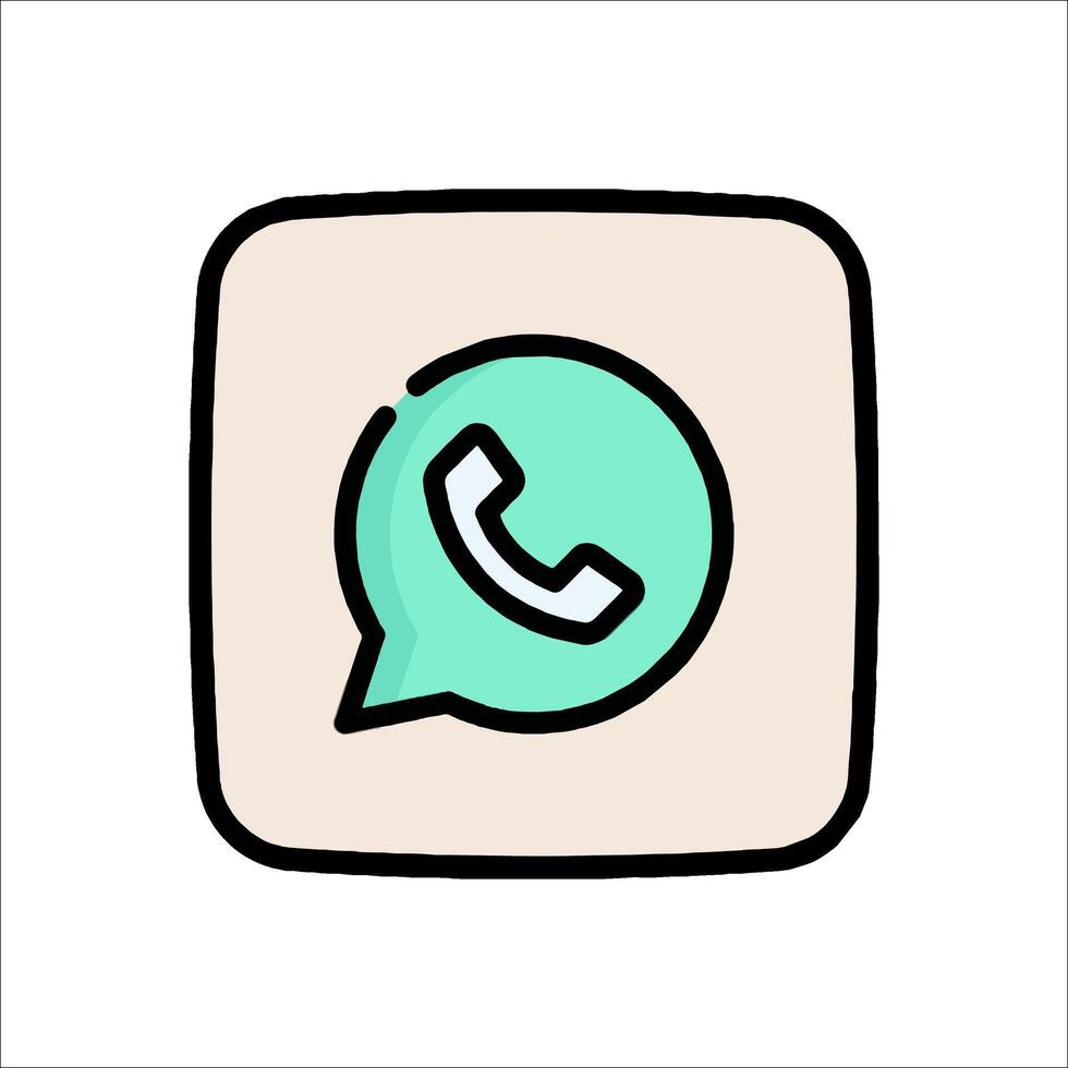 Whatsapp icon illustration vector